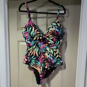 Tropical Print Women's One Piece Swimsuit. Brand New. Vacay Ready!
